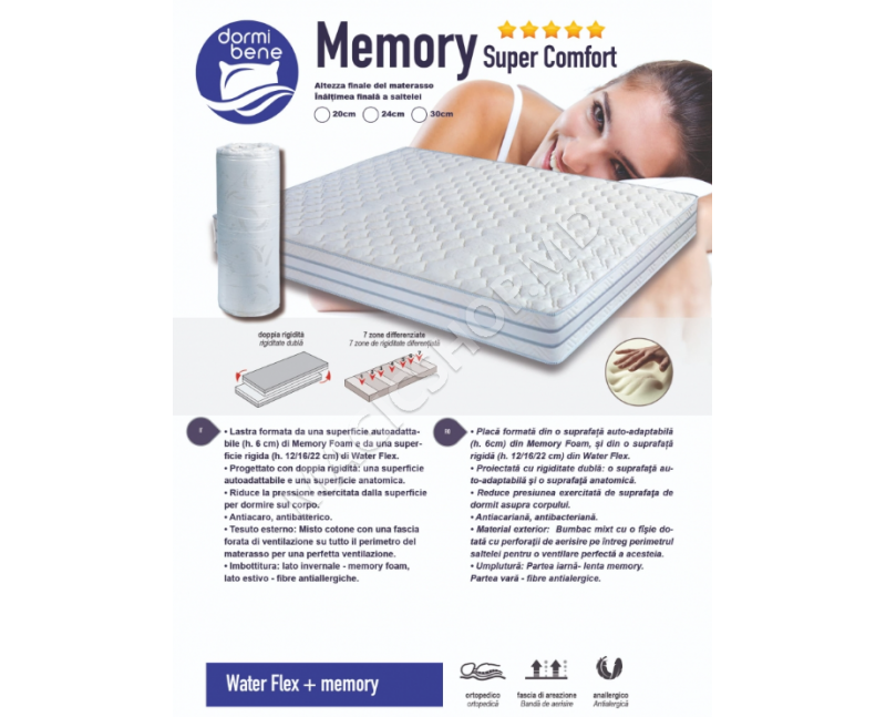 Saltea MEMORY SUPER CONFORT 90x200 H20